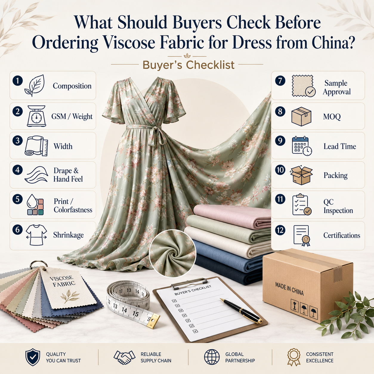 What Should Buyers Check Before Ordering Viscose Fabric for Dress from China?