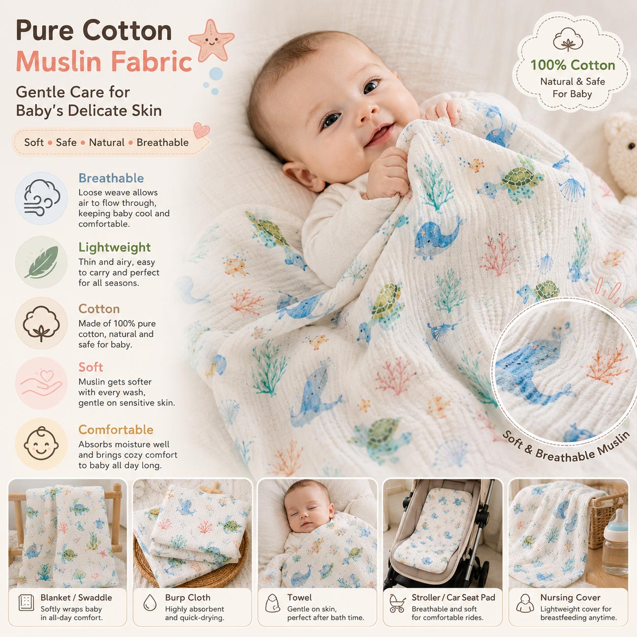 What Is Double Gauze Fabric? Babywear & Summer Uses